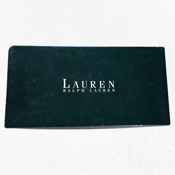 Y2K Lauren Ralph Lauren Black Square Toe Slip On Chelsey Loafers Size 9.5 - Picture 9 of 10